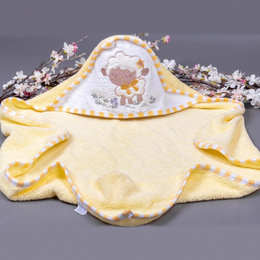 PESKIR ZA BEBE SA KAPULJACOM  (75x75cm) READY 7