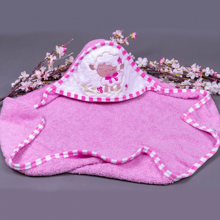 PESKIR ZA BEBE SA KAPULJACOM  (75x75cm) READY 1